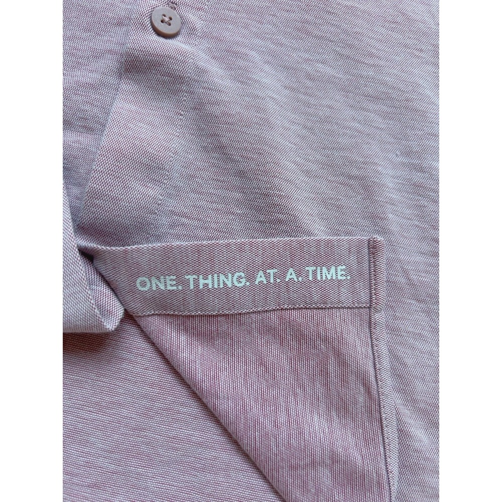 Lululemon Commission Long Sleeve Shirt Brier Rose/ White Size L Chest 44" - Picture 2 of 7